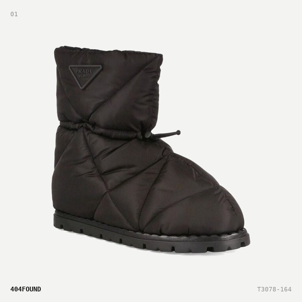 Prada Blow Nylon Snow Booties — As Shown
